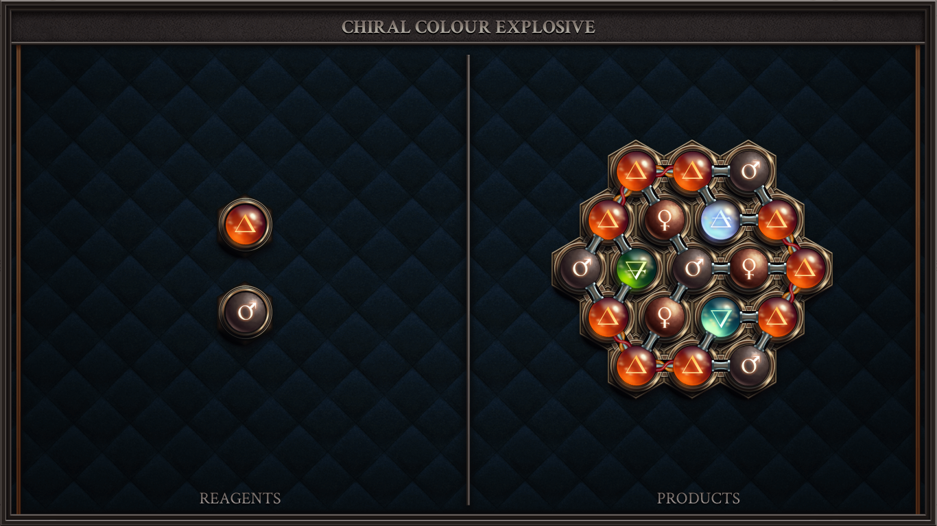 CHIRAL COLOUR EXPLOSIVE