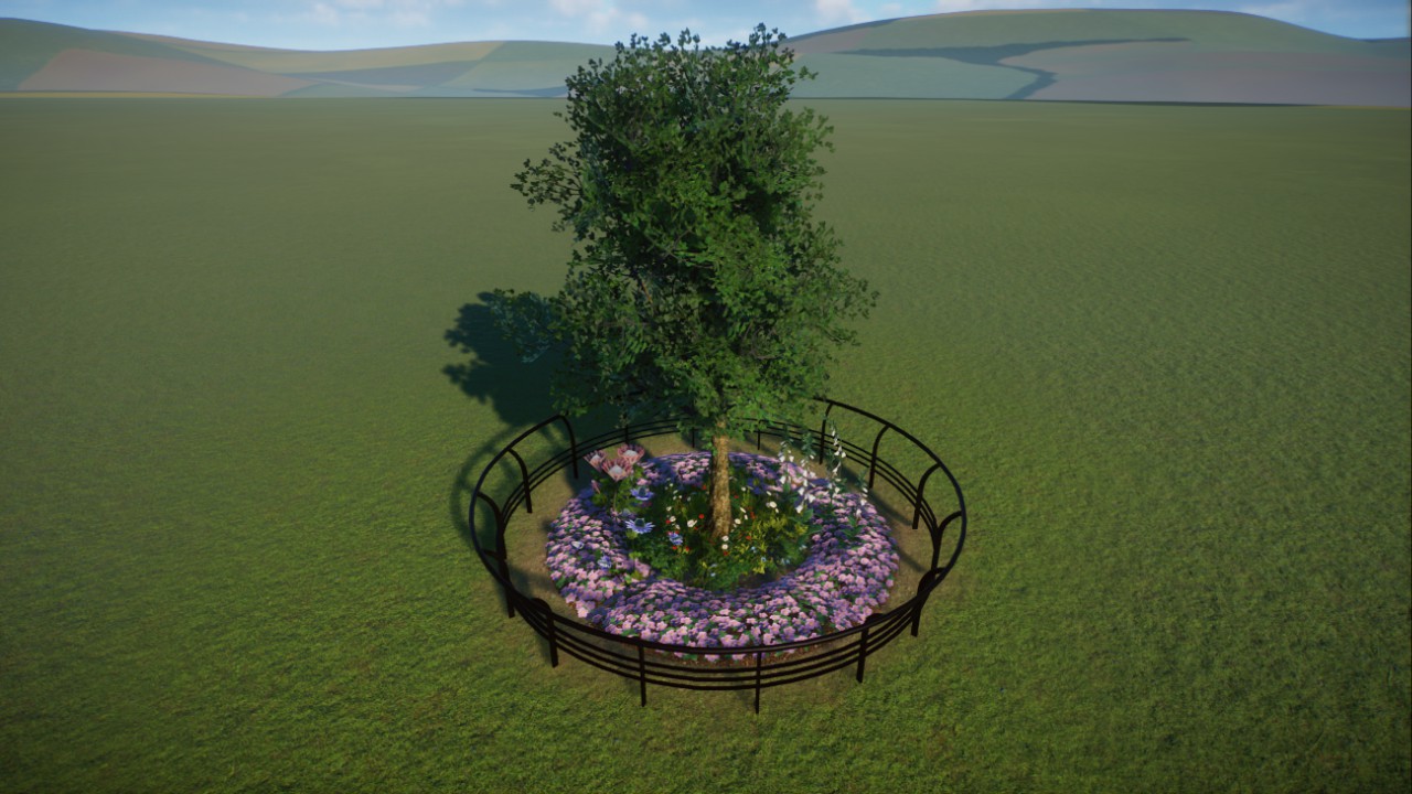 Garden with a tree preview