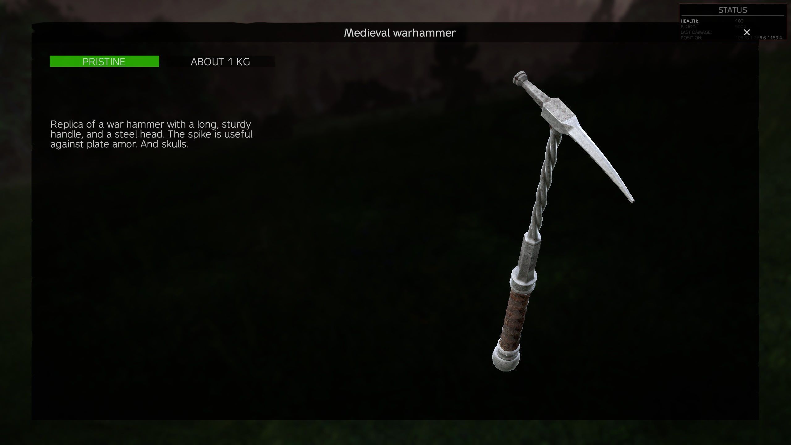 Medieval war hammer (CC-BY license, open source)