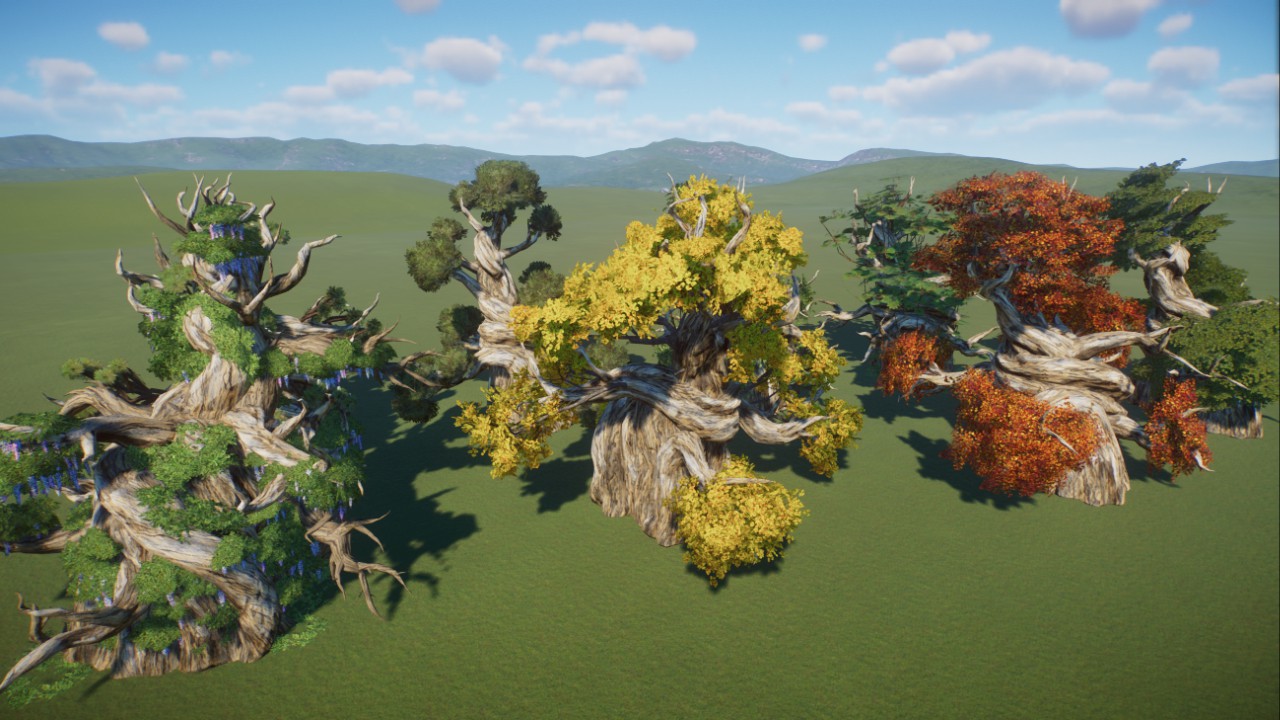 trees, tree set, Bäume, Baum Set