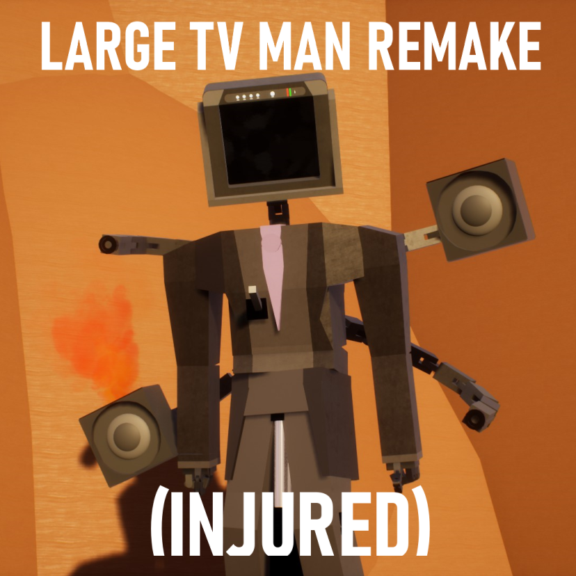 Large TV Man Remake Injured! Skibi