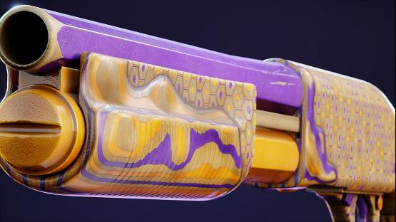 Pencil | Sawed-Off | Purple+Yelow
