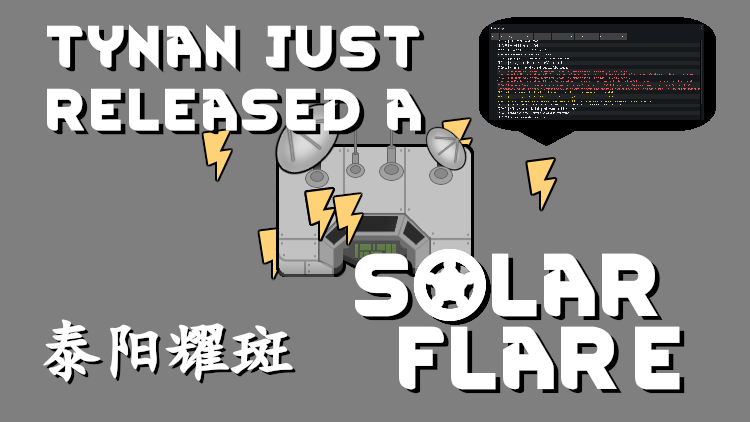 Tynan just released an up...solar flare