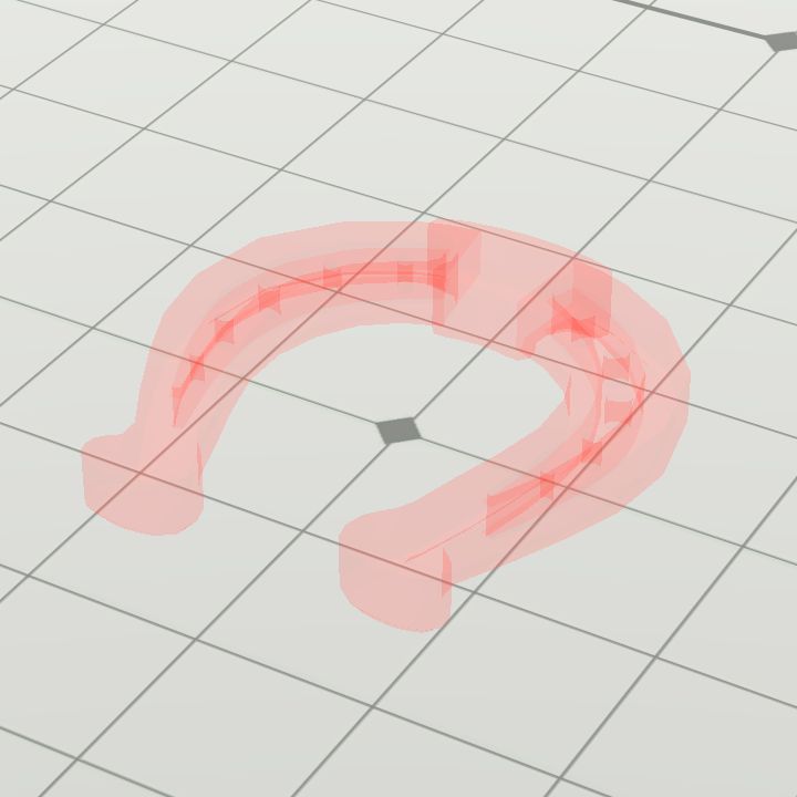 Horseshoe ghostly red