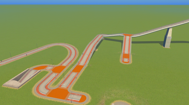 4 Lane Road with Monorail Lanes