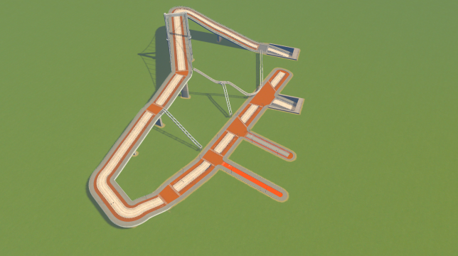 6  Lane Road with Monorail Lanes