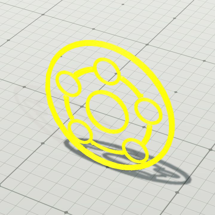 Magic circle, wall - yellow
