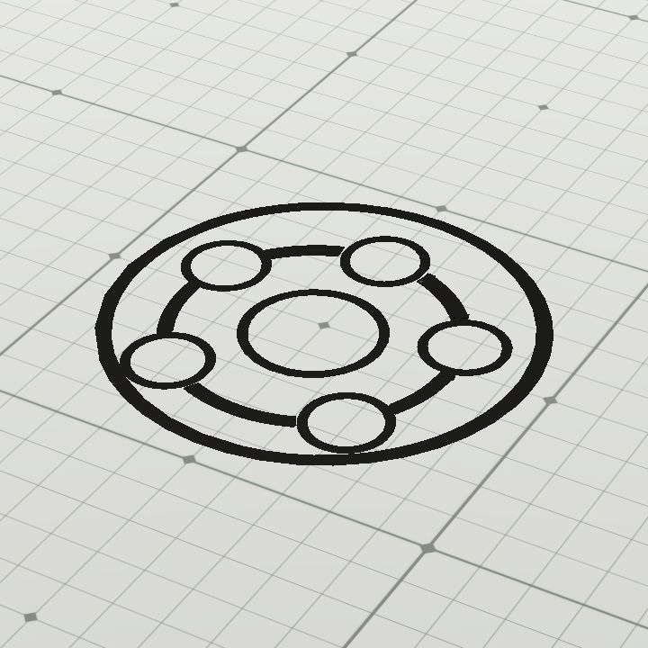 Magic circle, floor - black