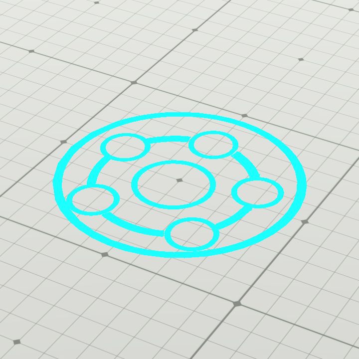 Magic circle, floor - blue