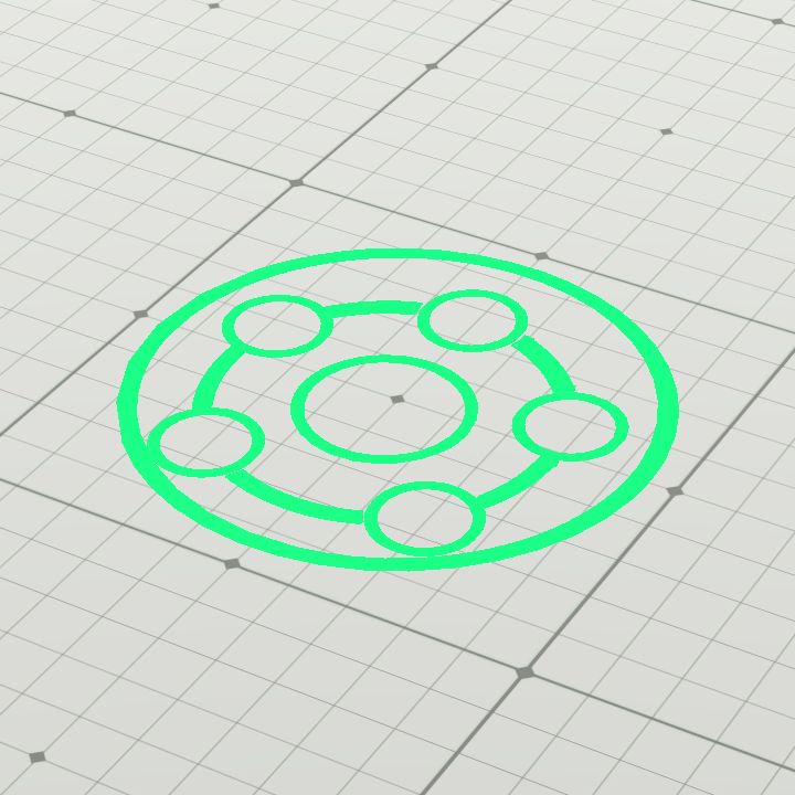 Magic circle, floor - green