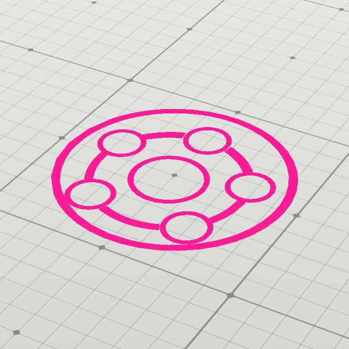 Magic circle, floor - magenta