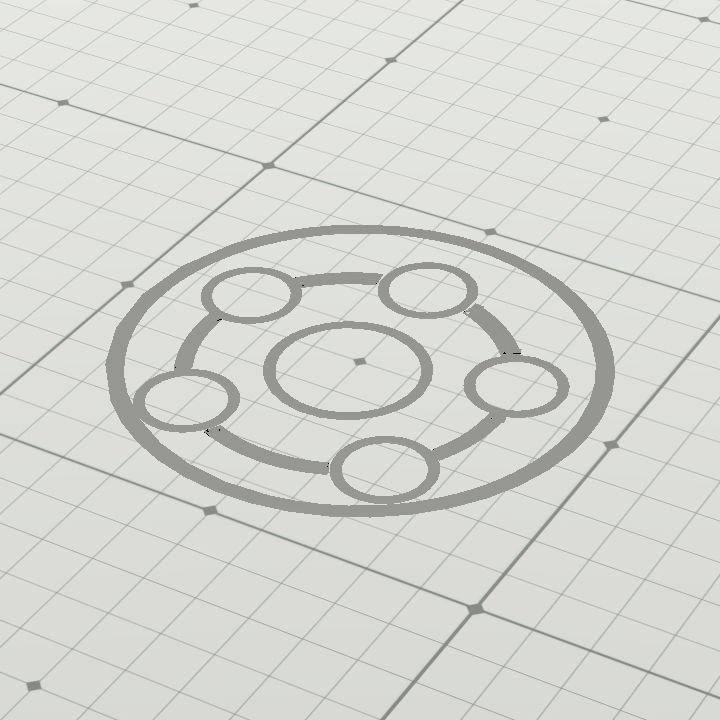 Magic circle, floor - silver