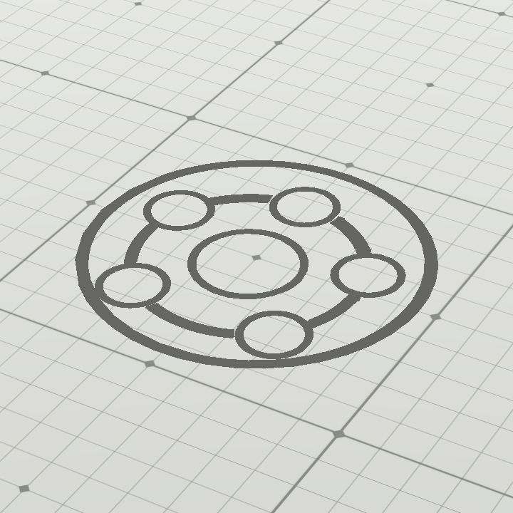 Magic circle, floor - STL recolourable