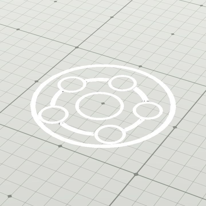 Magic circle, floor - white