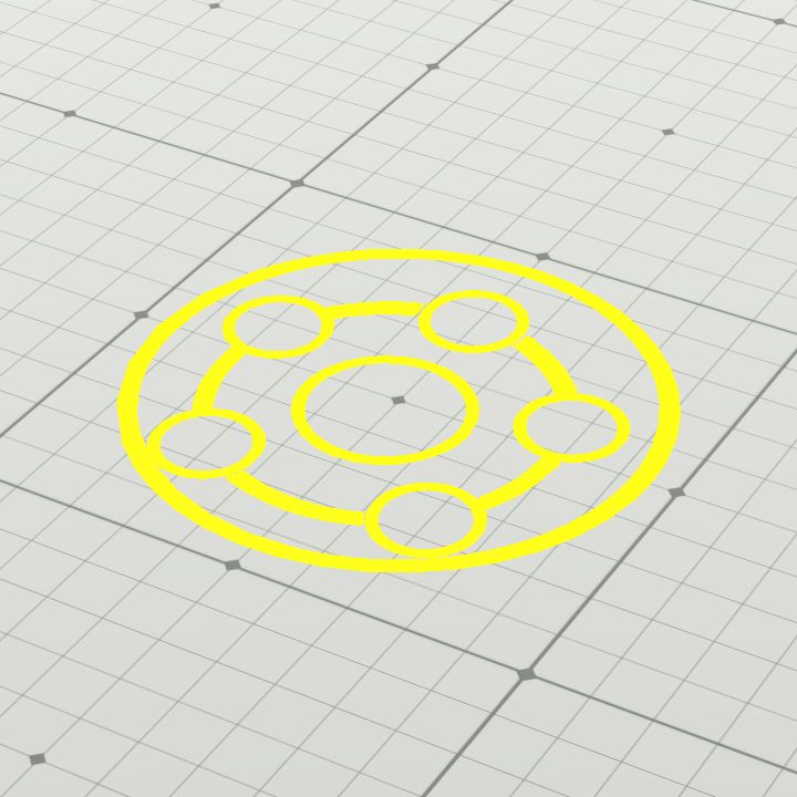 Magic circle, floor - yellow