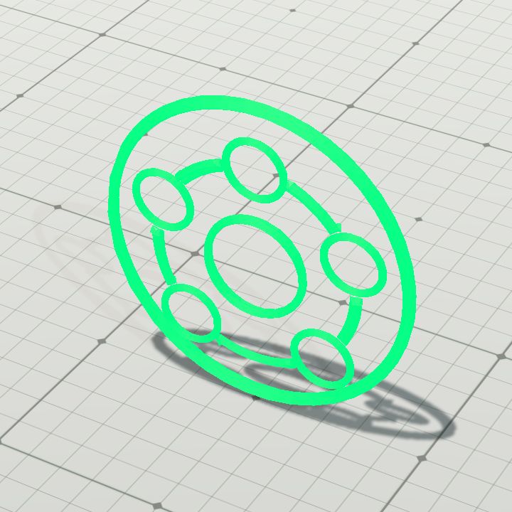 Magic circle, wall - green