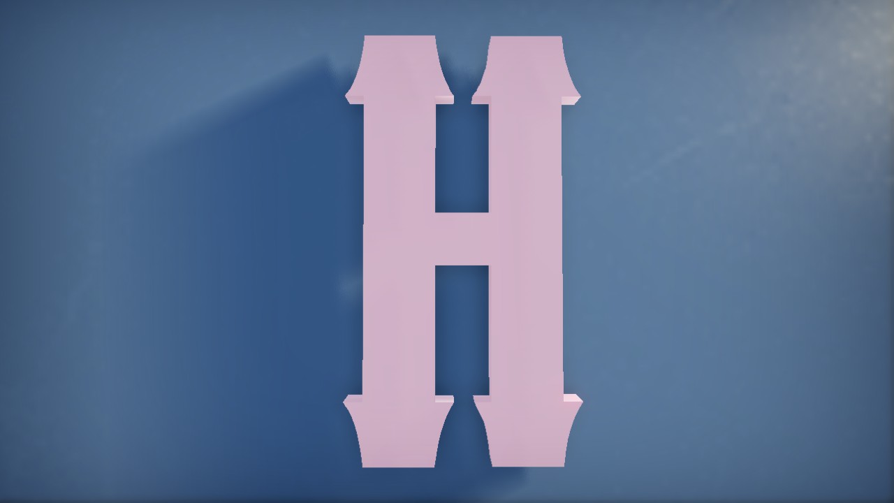 Vanilla Whale Font Letter H 1m Lit Flexicolor