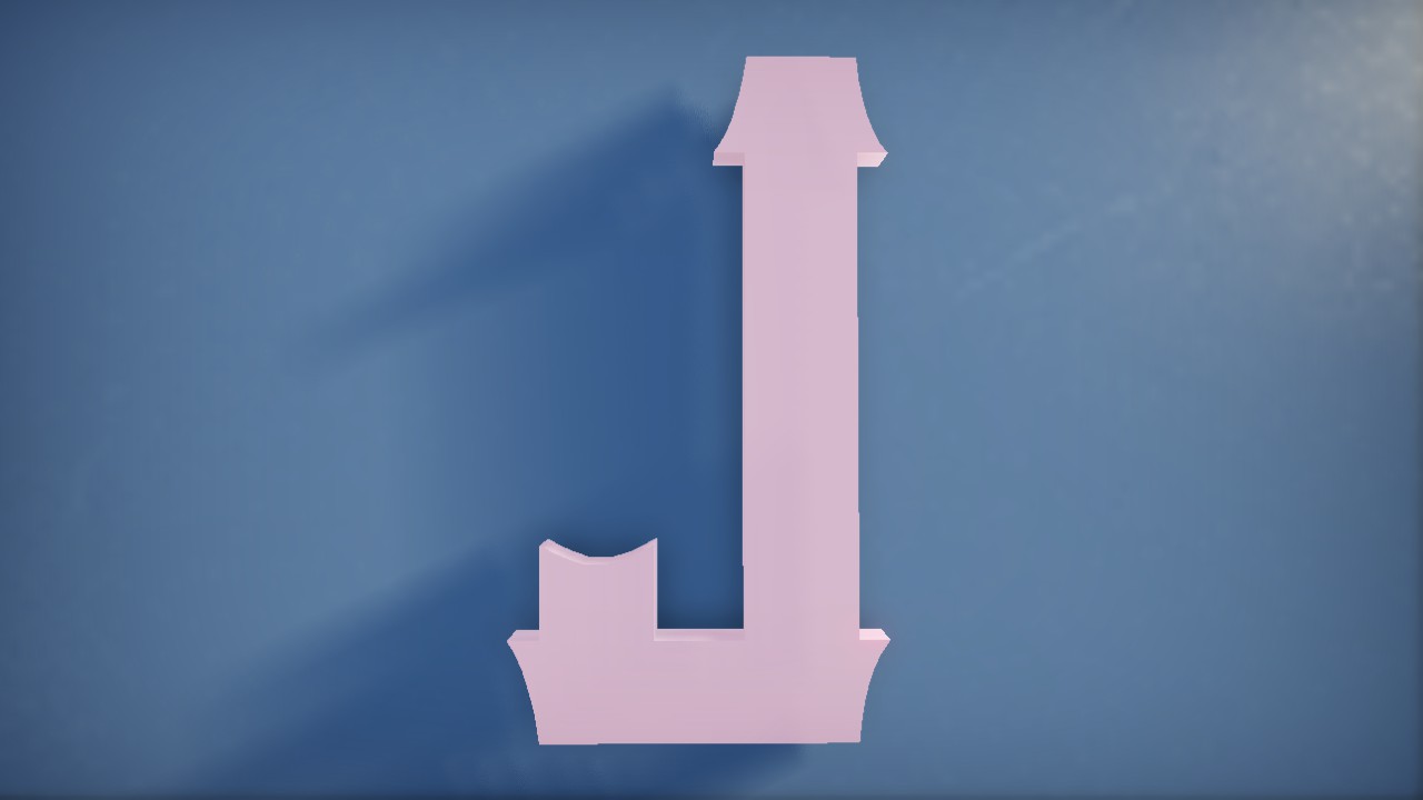 Vanilla Whale Font Letter J 1m Lit Flexicolor