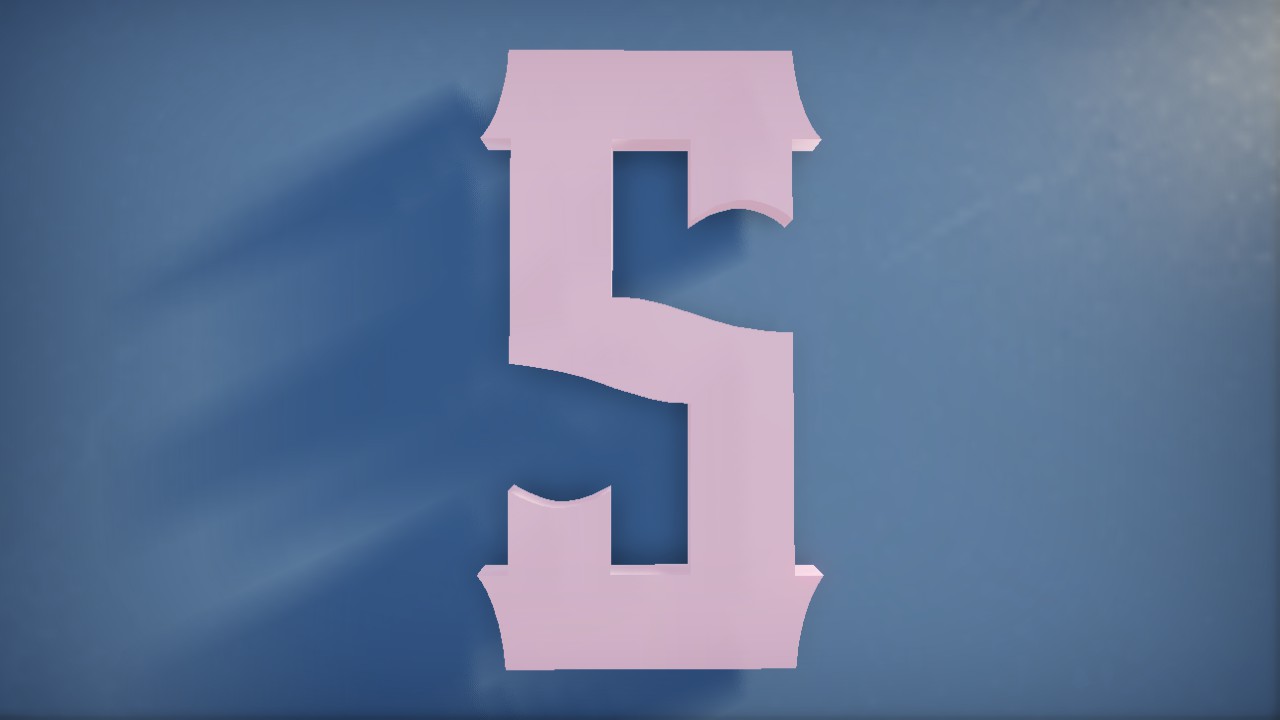 Vanilla Whale Font Letter S 1m Lit Flexicolor