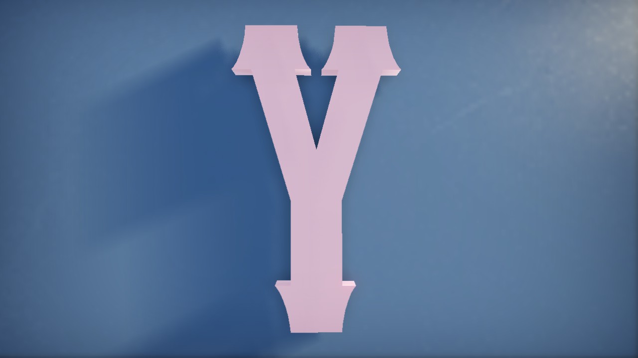 Vanilla Whale Font Letter Y 1m Lit Flexicolor