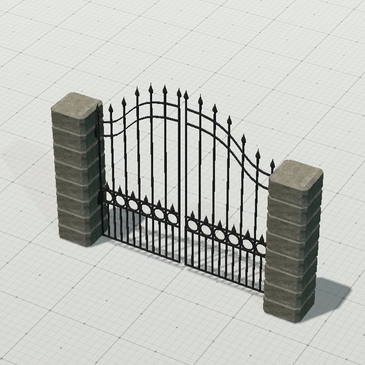 Fence gate closed