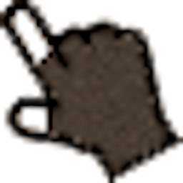 Gloved Hand Cursor (Brown Knit)