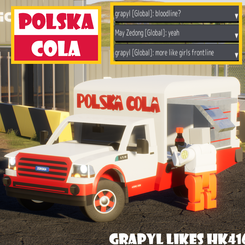 (2014-2016) Zorska Kosko 3500 RWD Standard Cab Polska Cola Beverage Truck