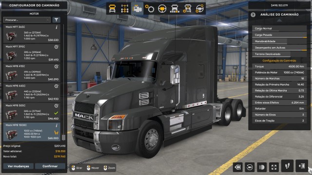 ENGINE MP8 1000 HP MACK ANTHEM BY RODONITCHO MODS 1.0 1.50