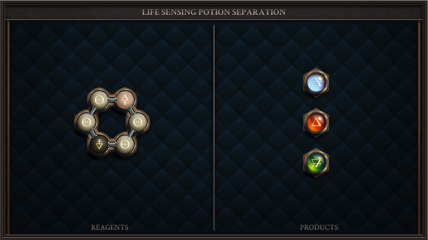 LIFE SENSING POTION SEPARATION