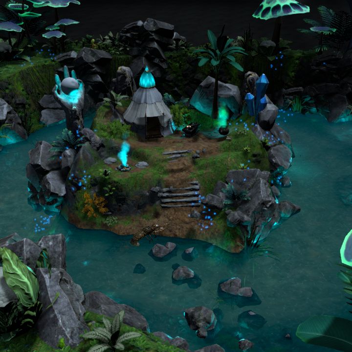 Mystical Rocky Jungle Island