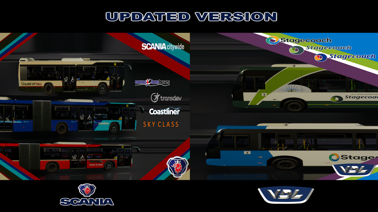 Multi Skins For Scania Citywide + VDL