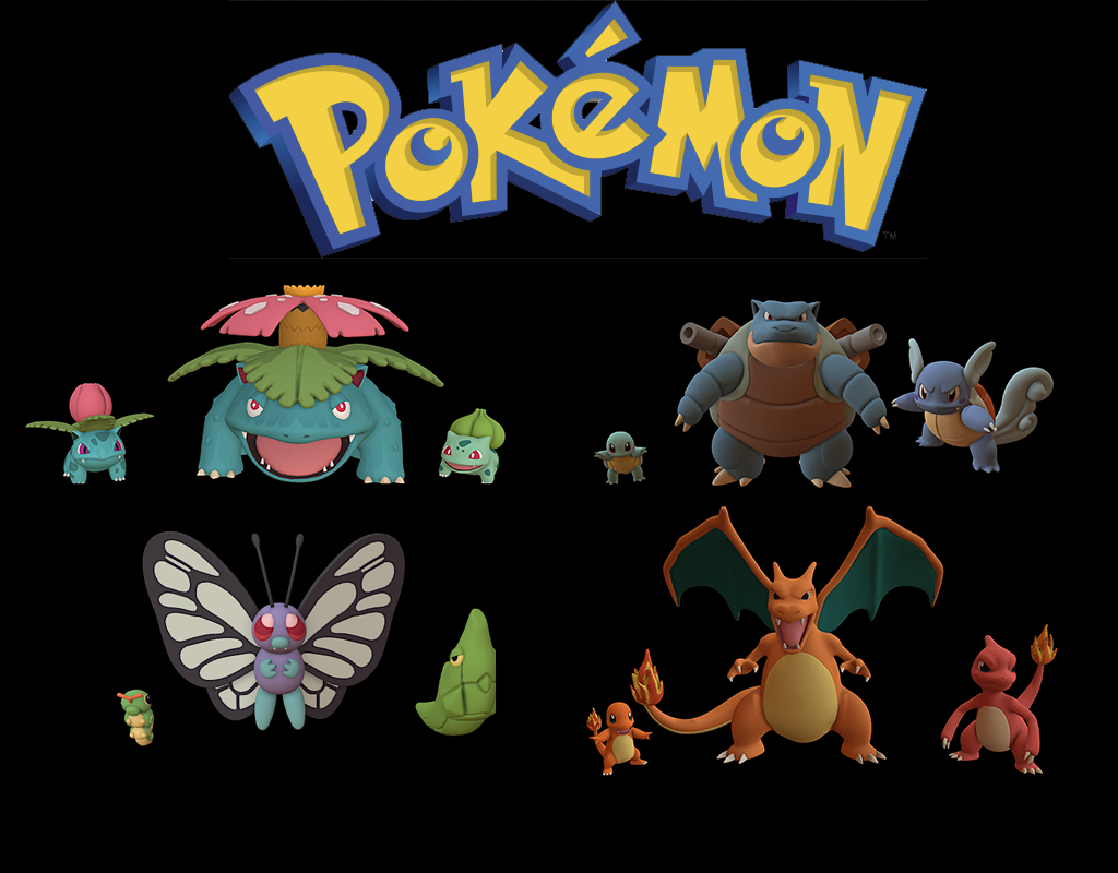 Pokemon Models! Gen 1 Starters + a few more