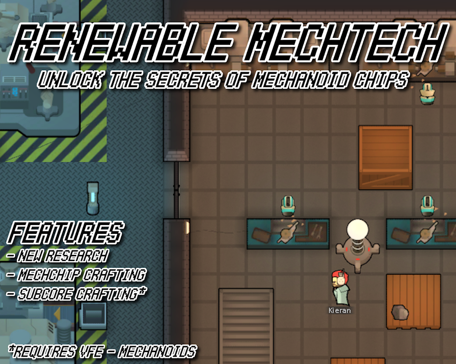 Renewable Mechtech mod preview for RimWorld