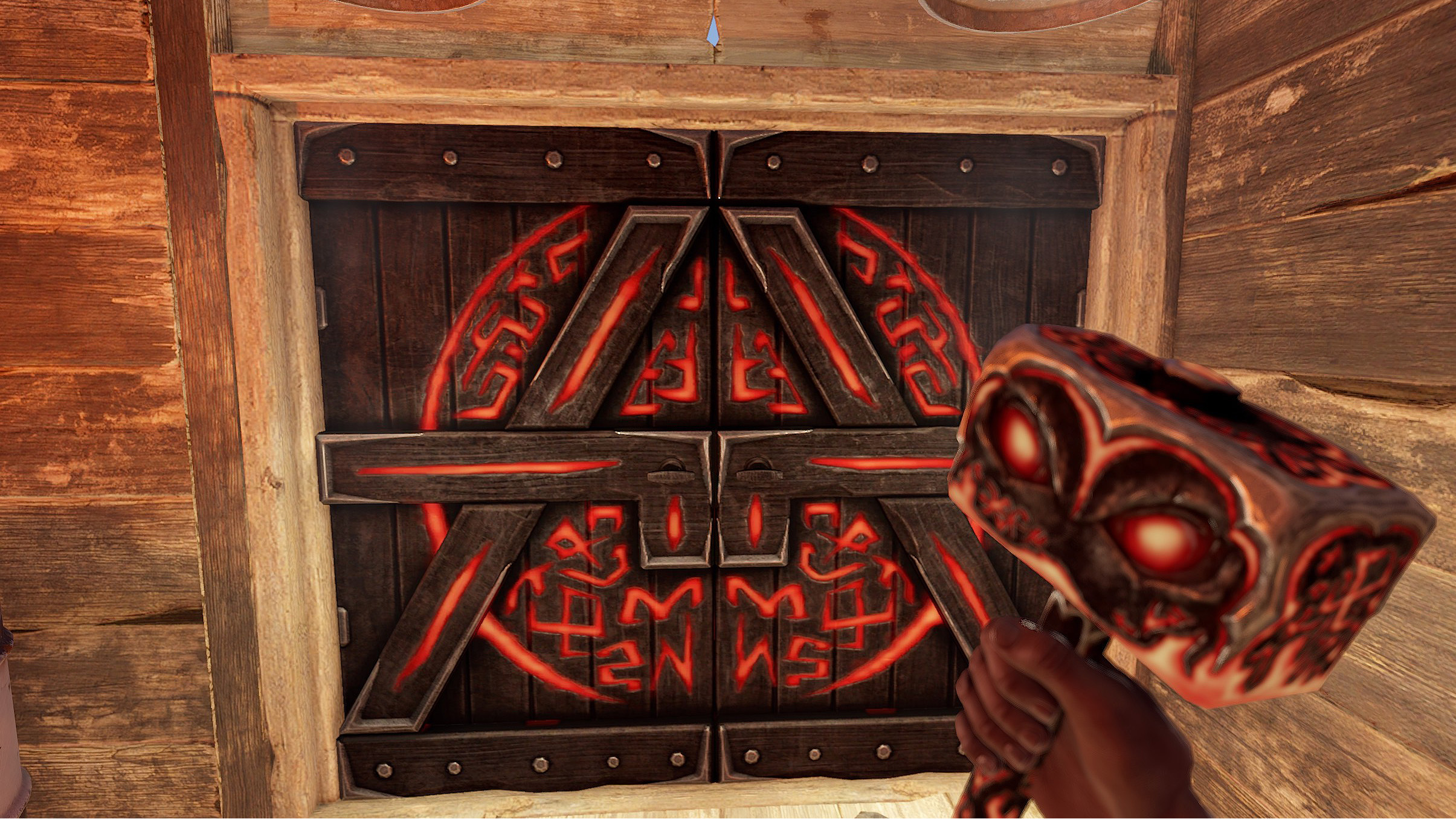 Wooden Double Door from Hell
