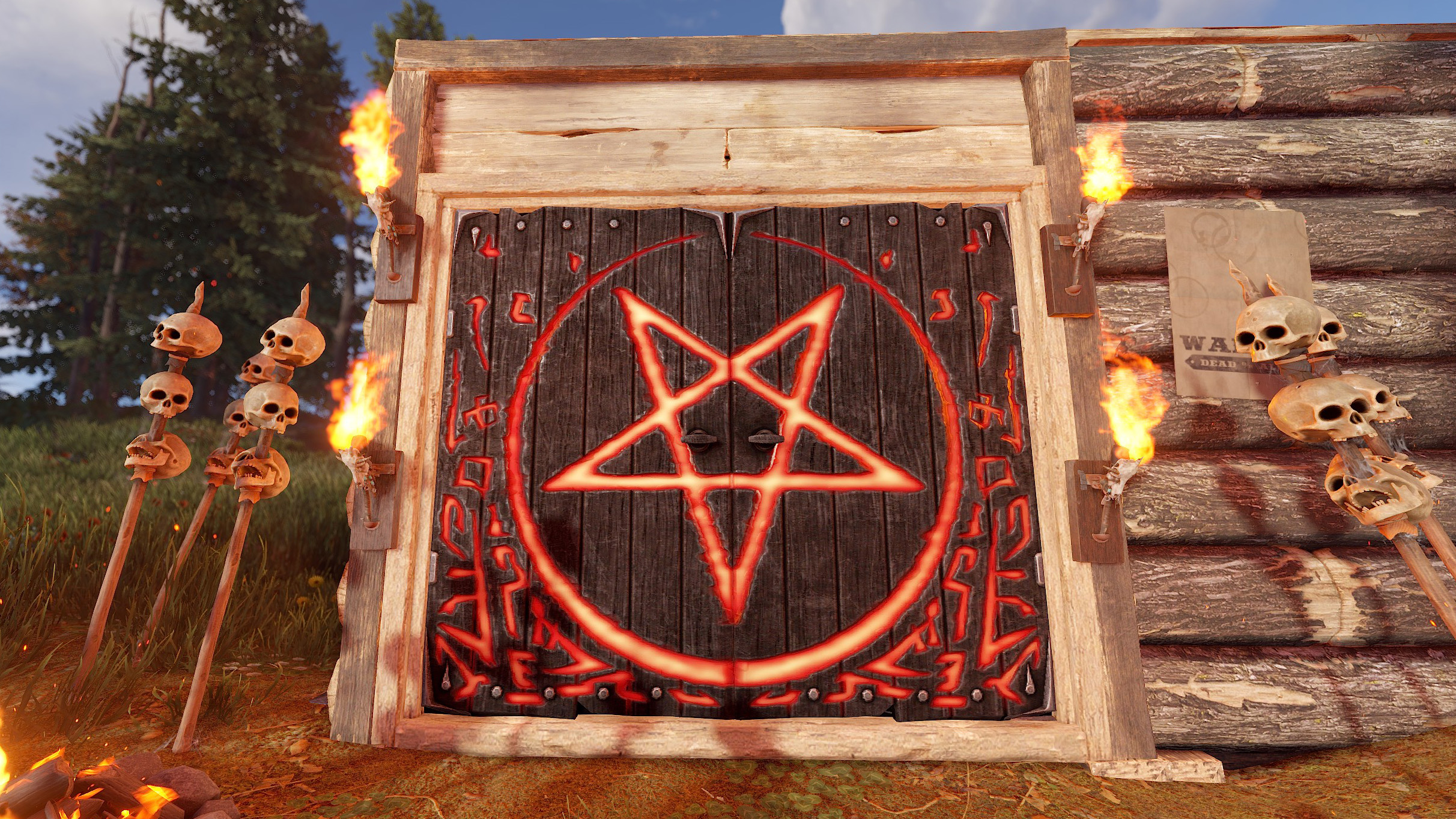 Wooden Double Door from Hell