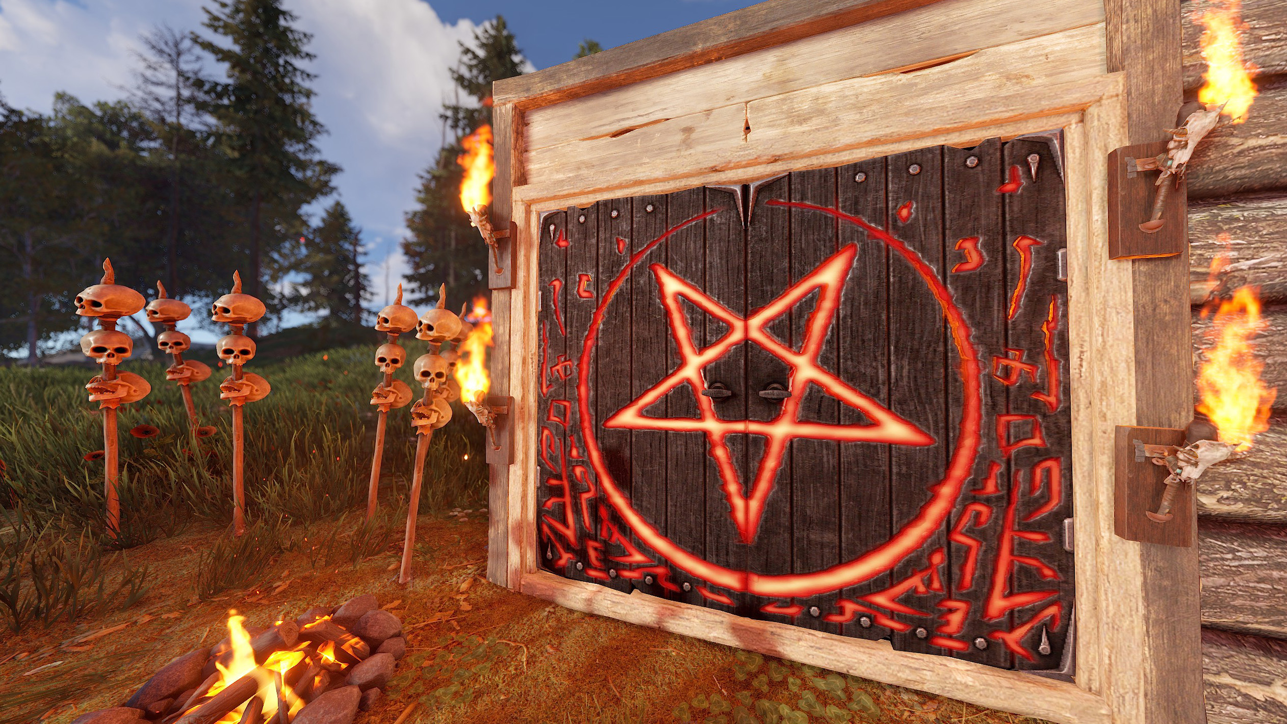 Wooden Double Door from Hell