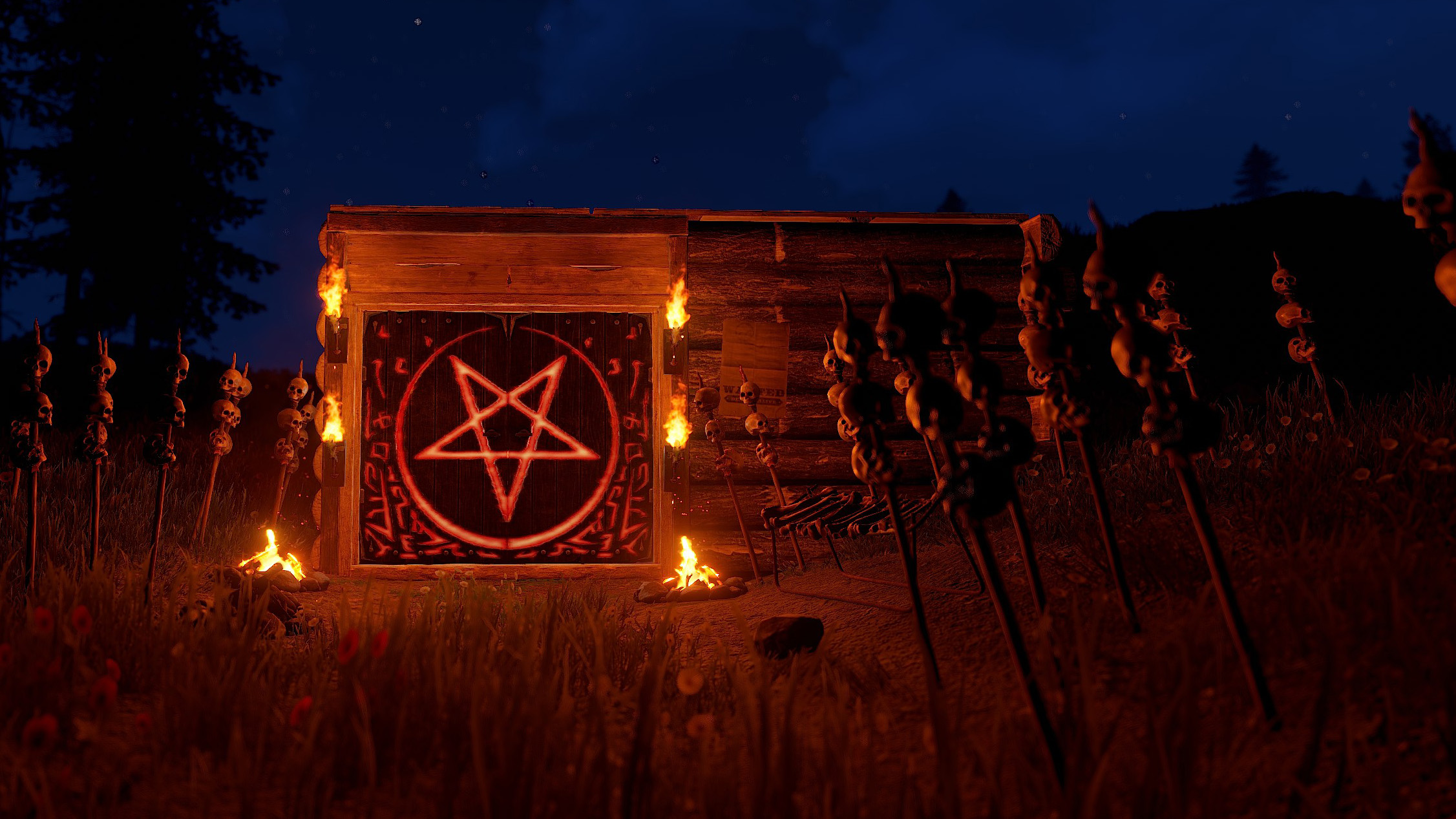 Wooden Double Door from Hell