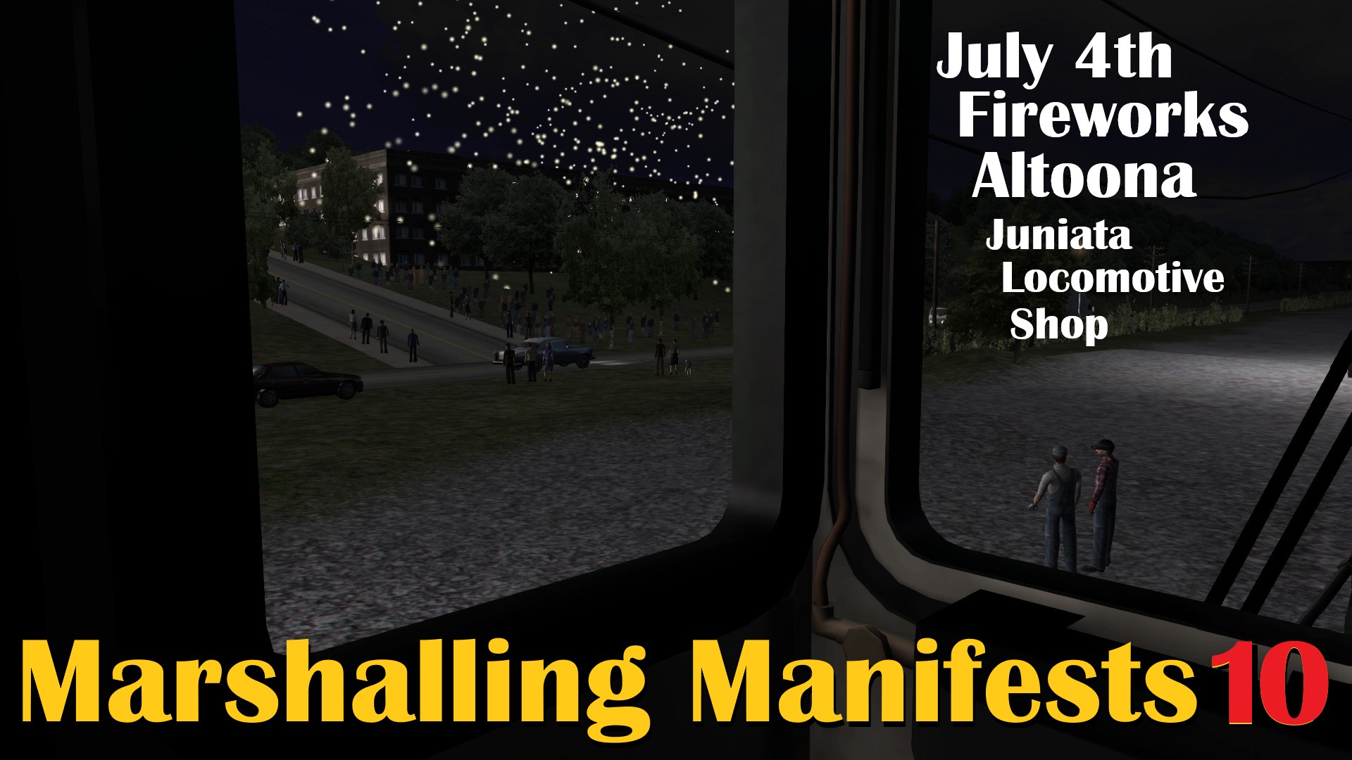 N.S1050 SW1500 NS Lines - Horseshoe Curve - Altoona - July 4th Fireworks