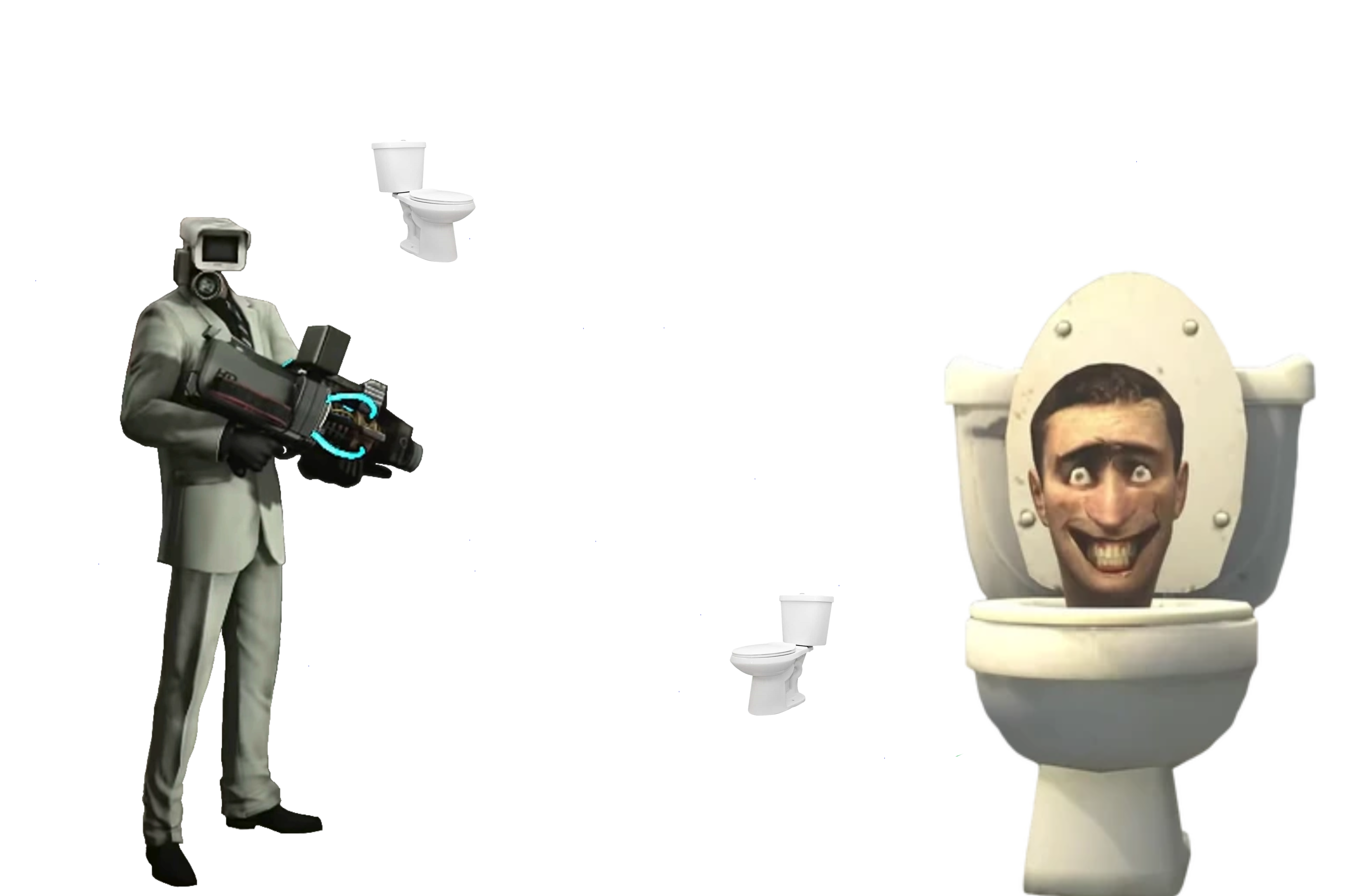 skibidi toilet VS camera man