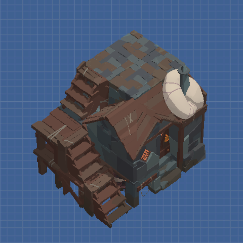 Shack with Roof Scaffolding