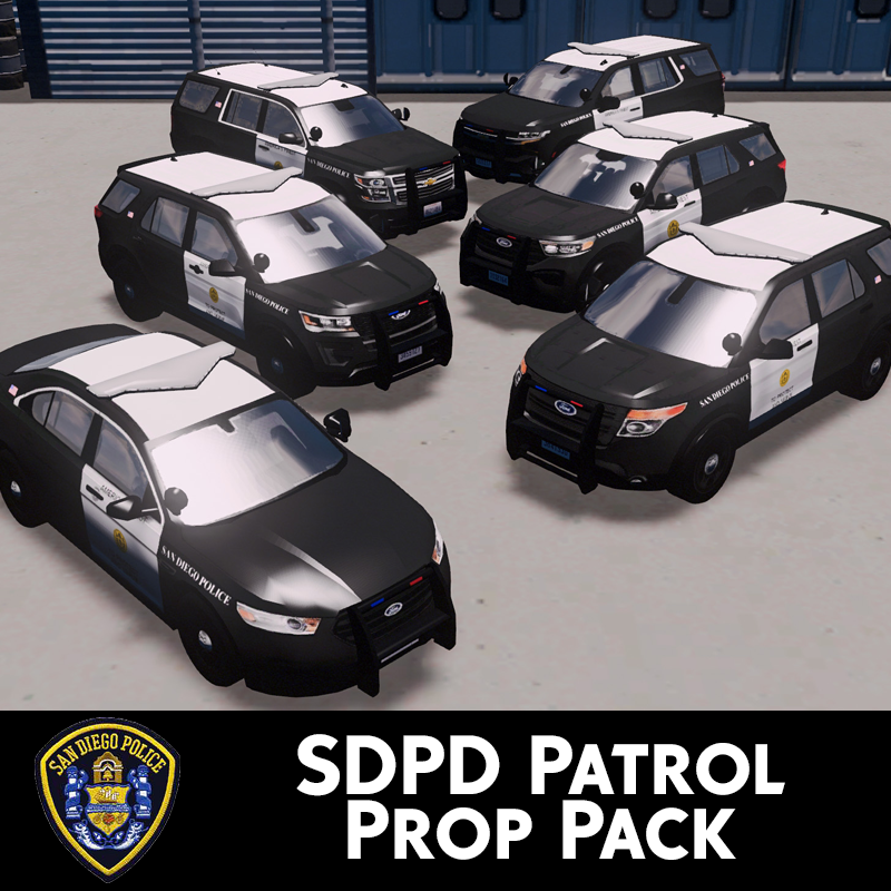 San Diego PD - Patrol Vehicles Prop Pack