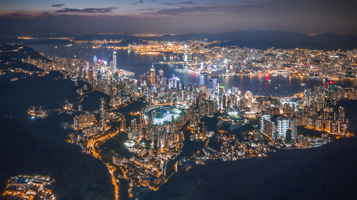 香港地形图（HONGKONG）无地名与国家