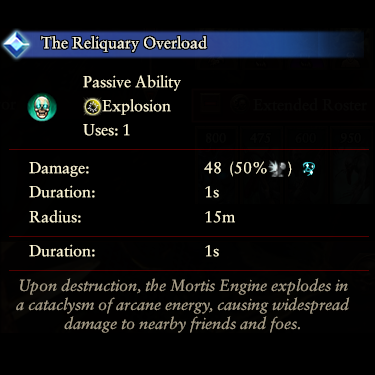 Reliquary Overload for the Mortis Engine