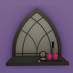 Black and Grey Goth Cathedral Shelf