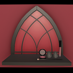 Black & Red Goth Cathedral Shelf