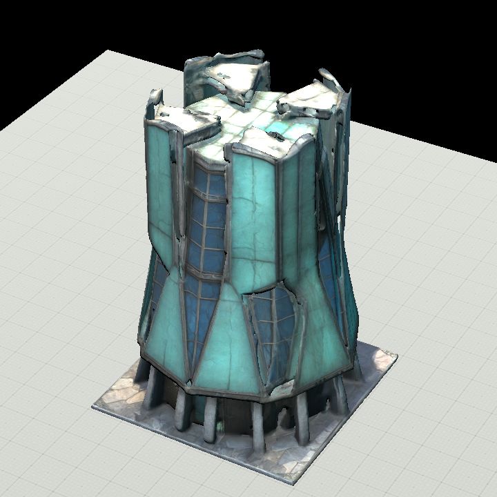Tall Blue Building 1