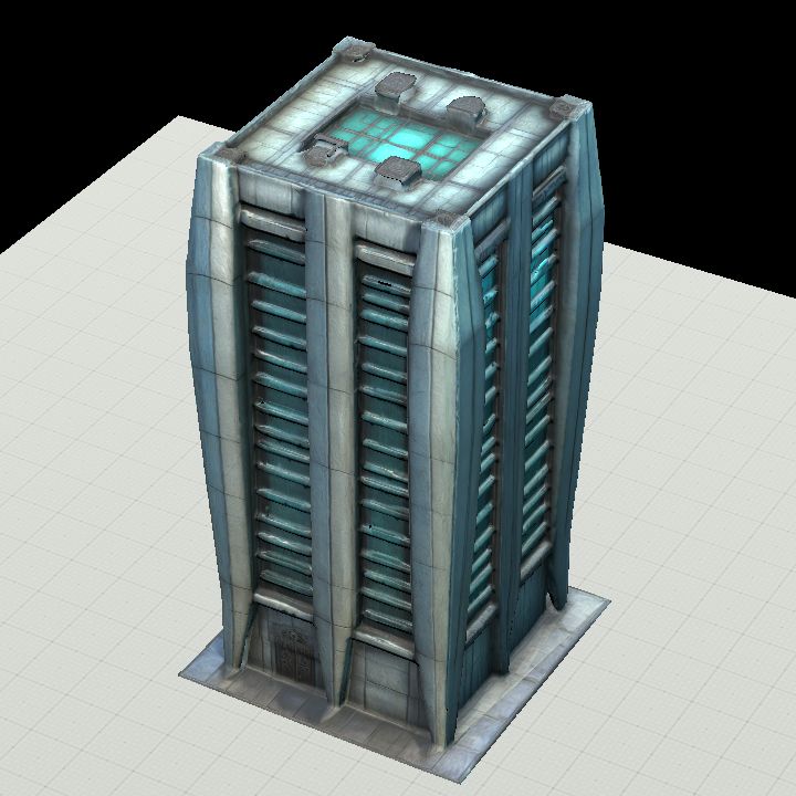 Tall Blue Building 2