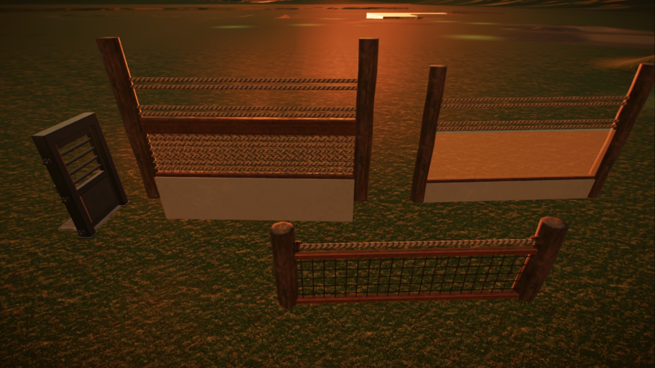 Wooden Post rope fences