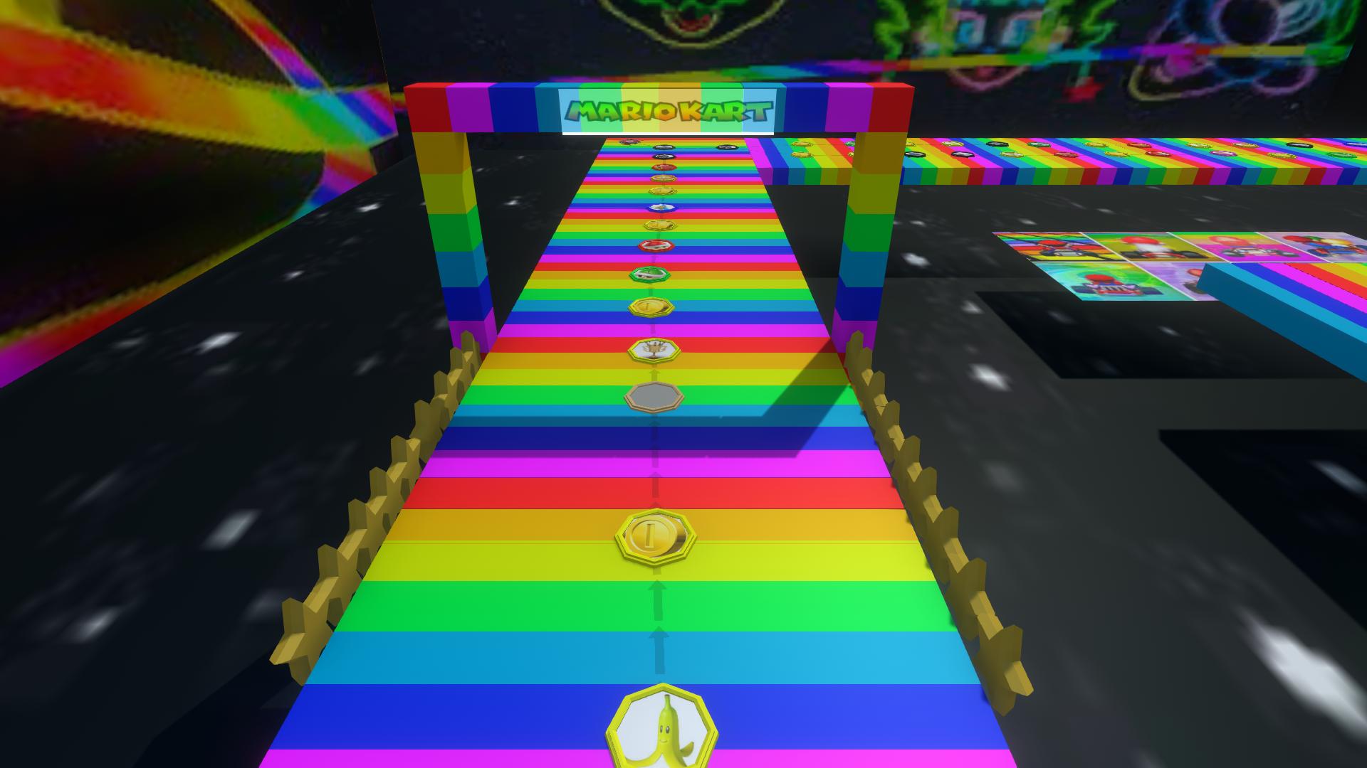 Rainbow Road - Mario Kart Board