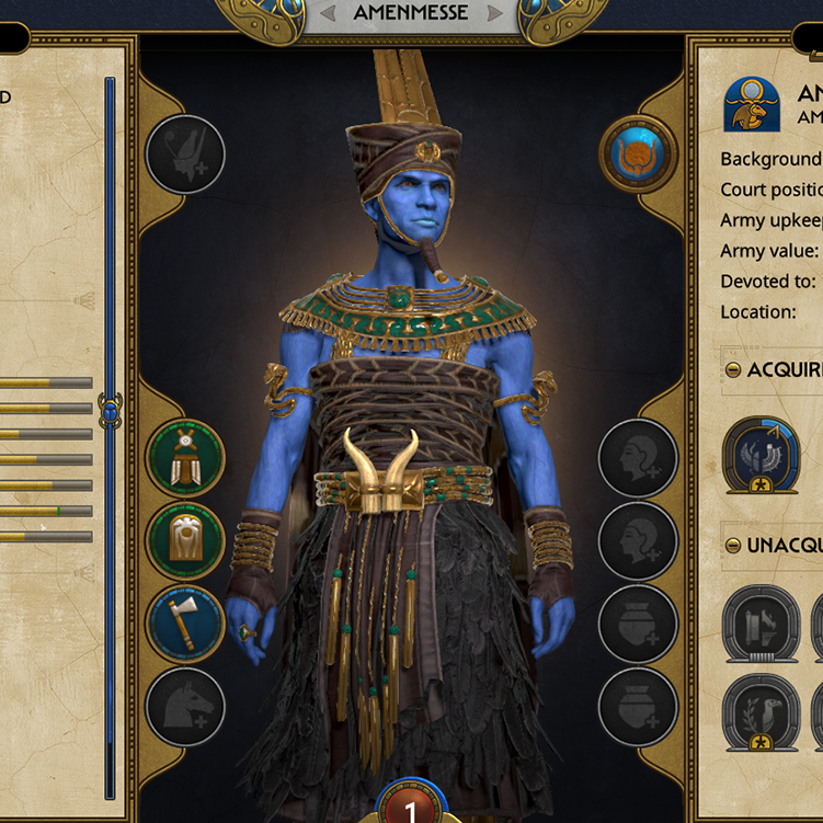 blue skinned Amun